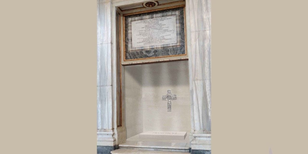 tumulo-do-papa-foi-feito-com-pedra-da-regiao-de-seus-avos,-na-italia