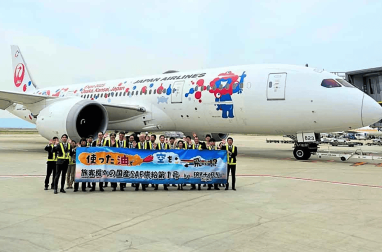 esse-aviao-foi-do-japao-a-china-com-um-combustivel-diferente:-oleo-de-cozinha