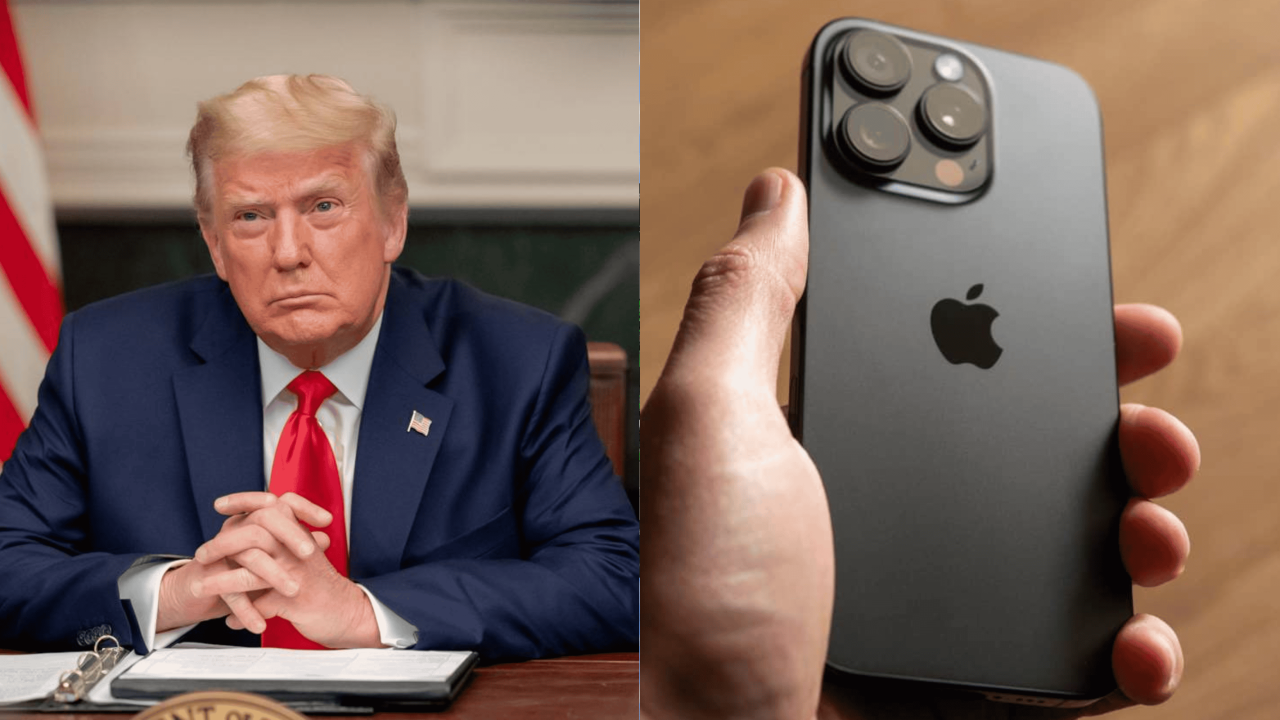 ultimato-de-trump:-apple-precisa-fabricar-iphone-nos-eua-ou-sera-taxada-em-25%
