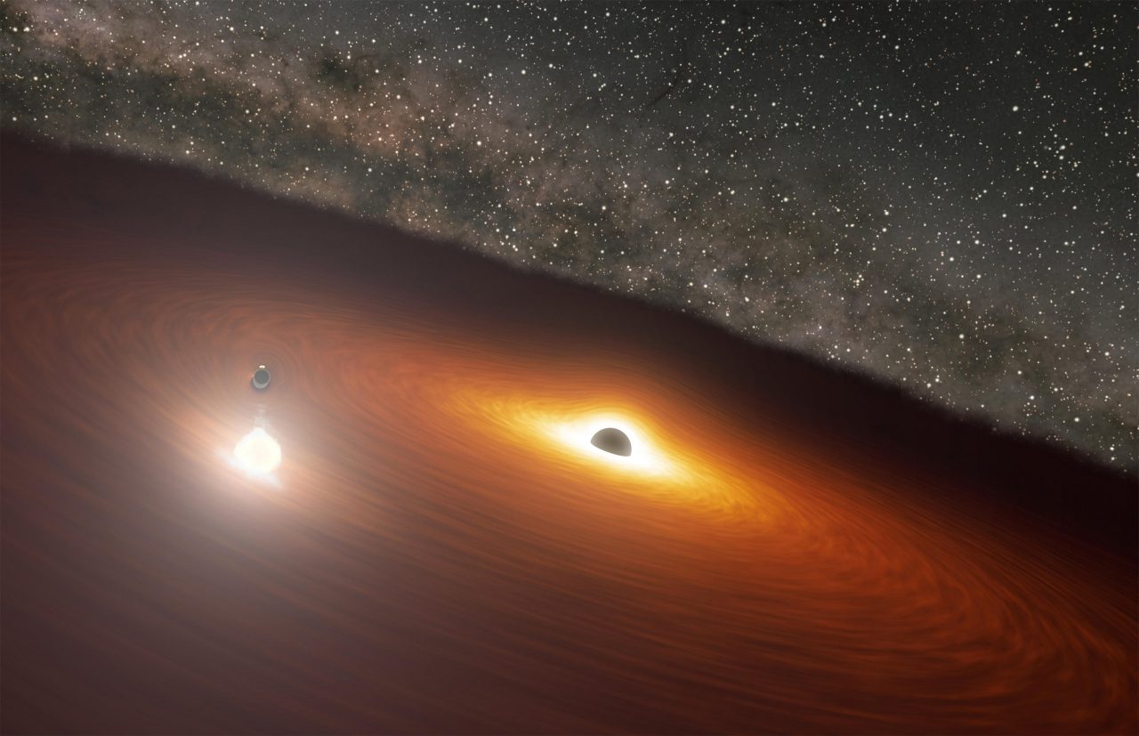 galaxia-com-dois-buracos-negros-gigantes-dispara-jato-de-plasma-“quebrado”