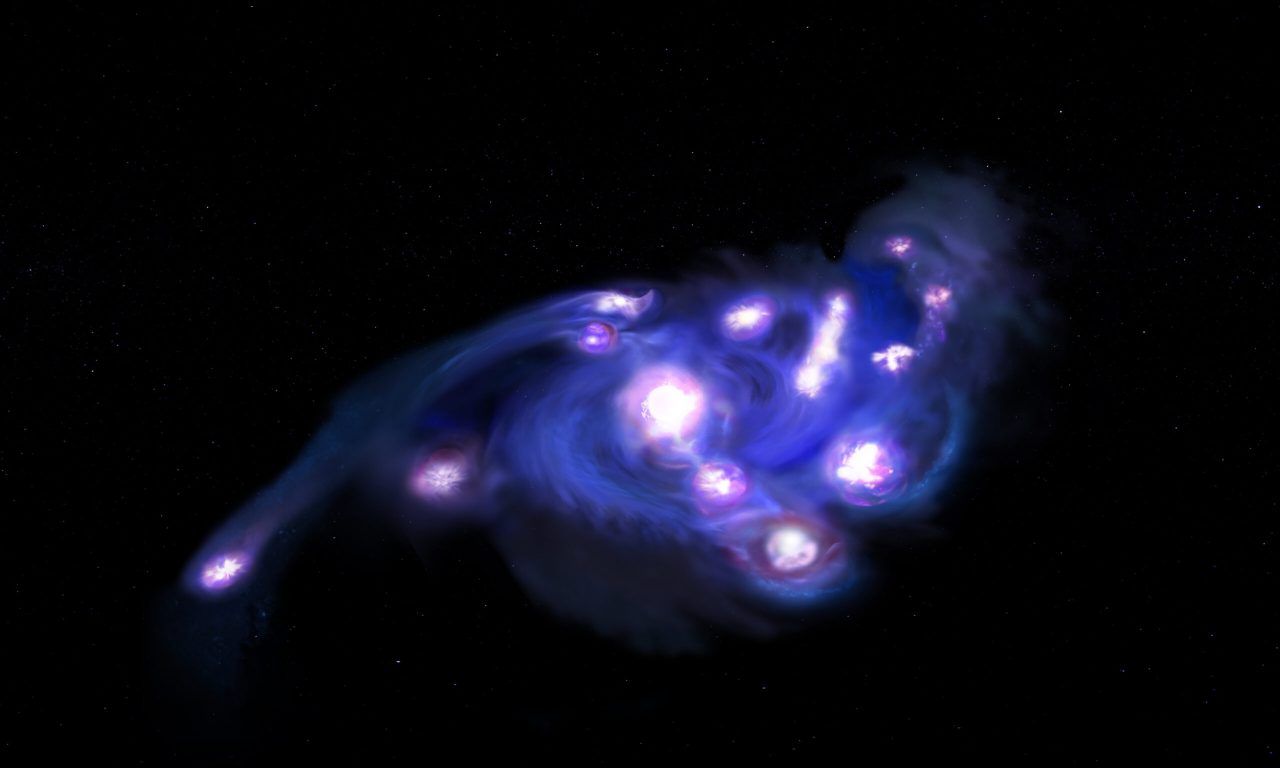 lente-gravitacional-revela-“uvas-cosmicas”-do-inicio-do-universo