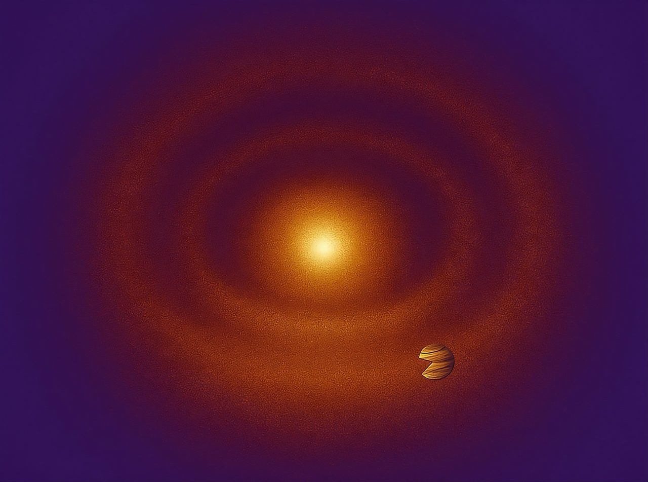 “pac-man-cosmico”-e-visto-devorando-disco-formador-de-planetas-em-torno-de-estrela