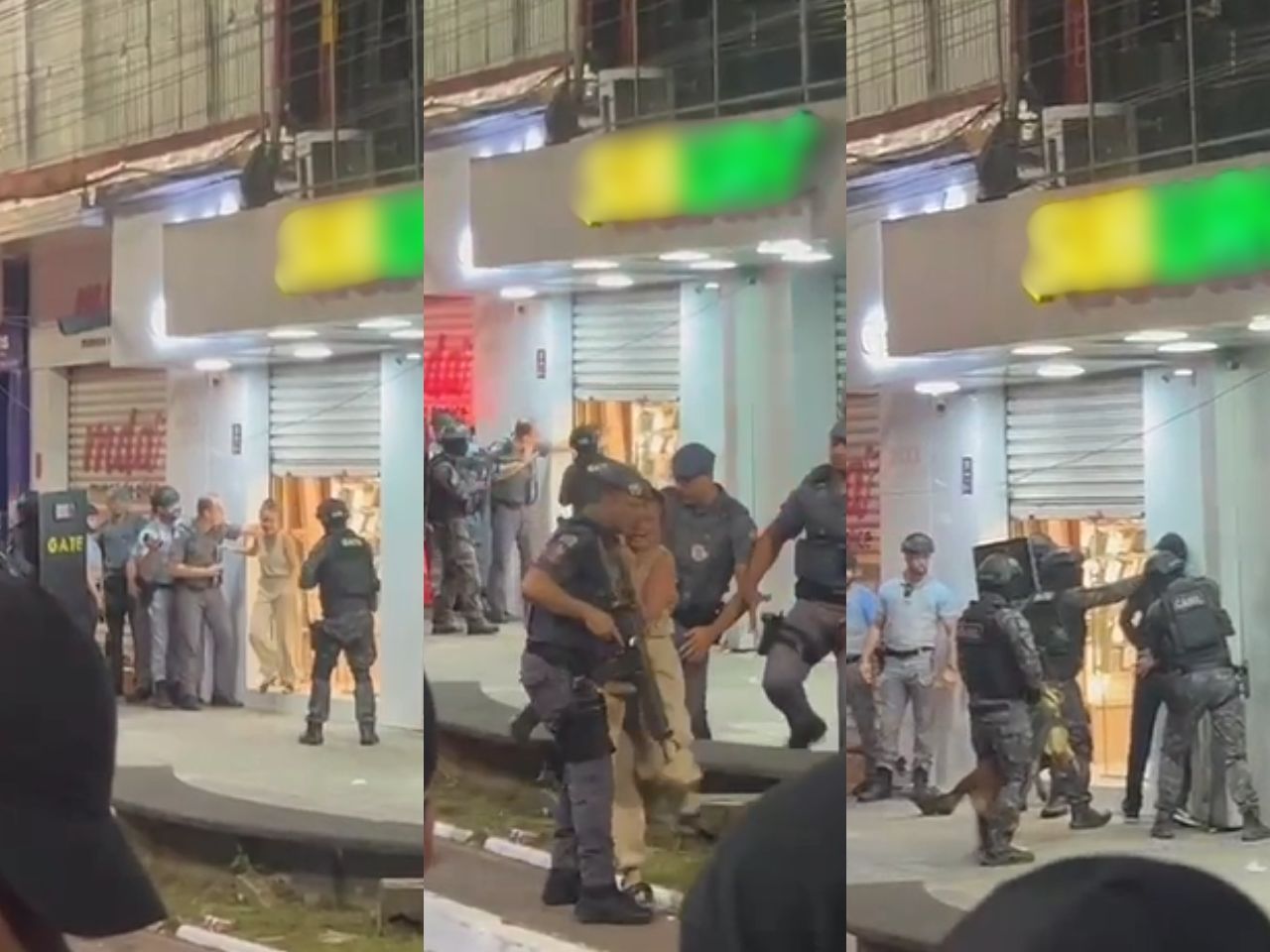 veja-o-momento-em-que-homem-que-fazia-jovem-refem-em-loja-de-celulares-se-entrega-a-policia