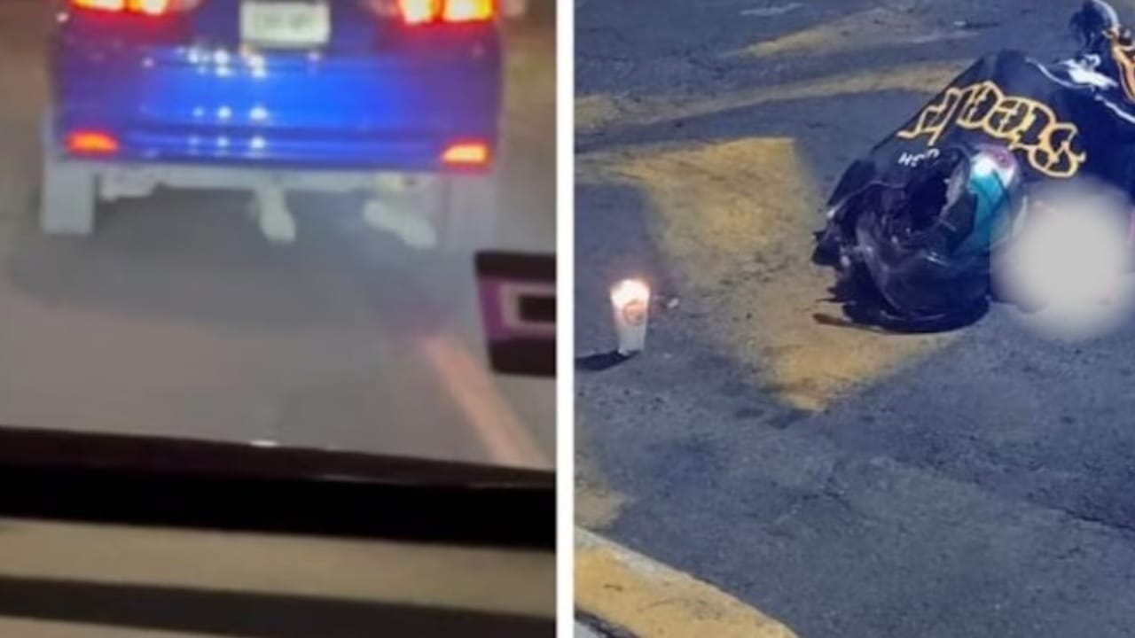 video-chocante-mostra-carro-em-alta-velocidade-arrastando-motociclista-ate-a-morte