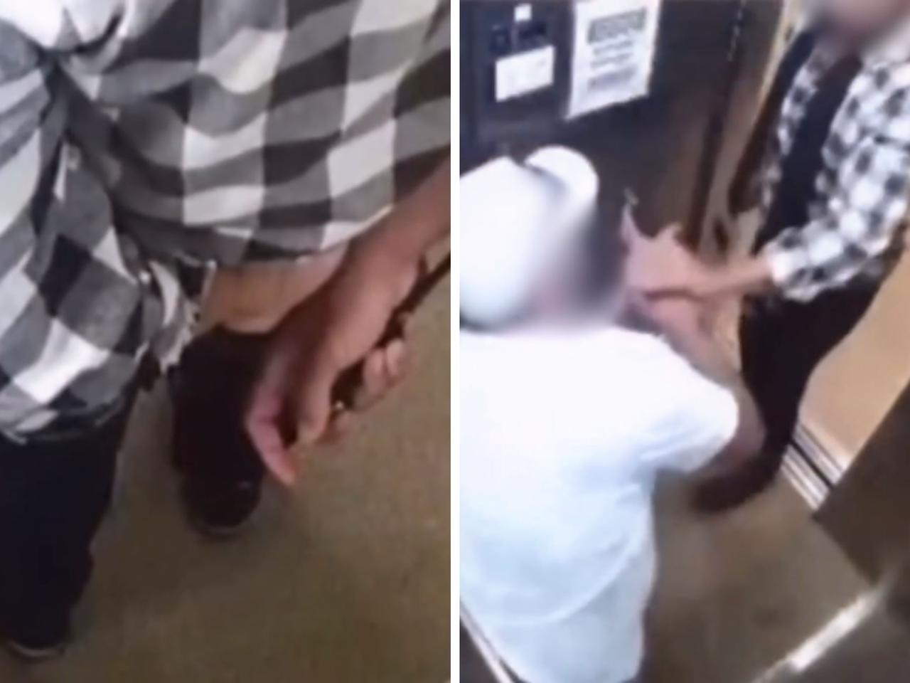 homem-arma-emboscada-e-esfaqueia-vizinho-em-elevador;-veja-video