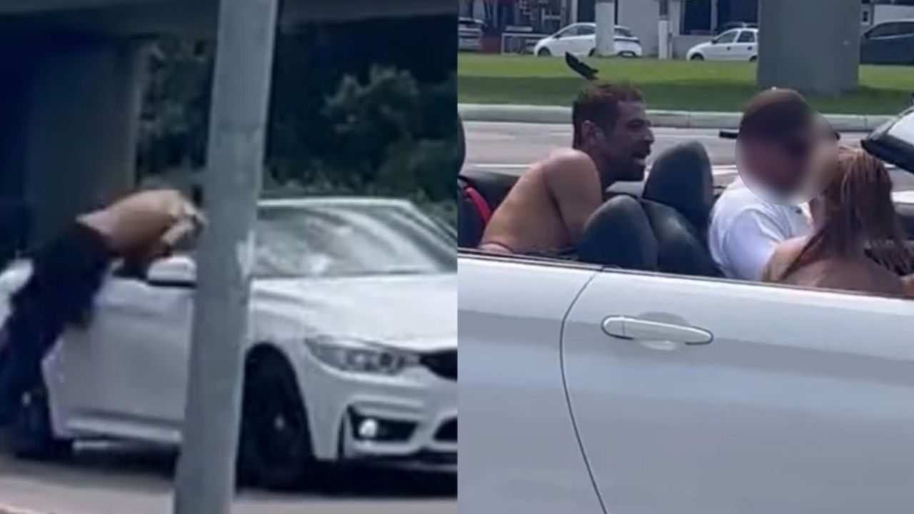 assaltante-tenta-pegar-carona-em-bmw-durante-fuga-e-se-da-mal;-veja-video
